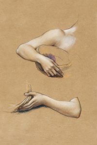 Study of Arms for "The Cadence of Autumn" (1905) by Evelyn De Morgan. Original from The Met Museum.